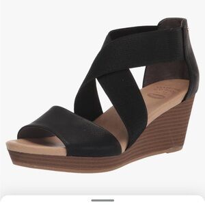 Barton Band Black wedge sandal